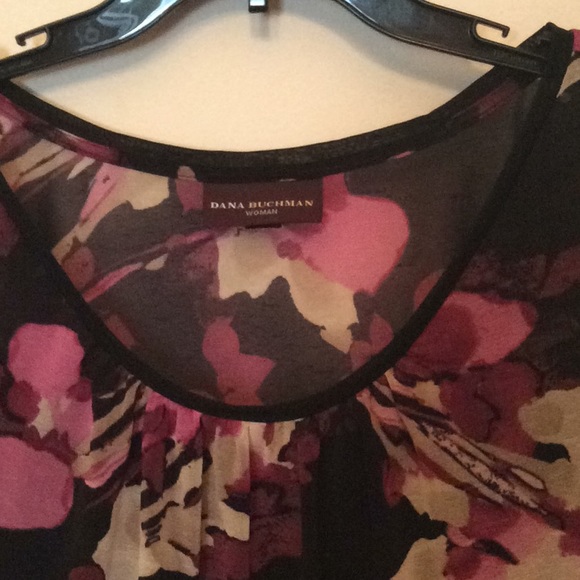 Dana Buchman Fancy Floral Blouse w Cami - Picture 3 of 5